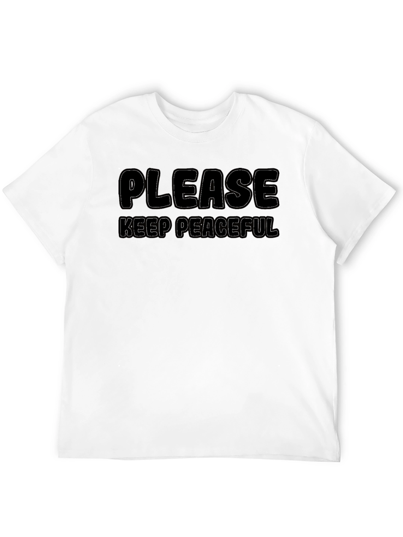 Please Keep Peaceful Black T-Shirt