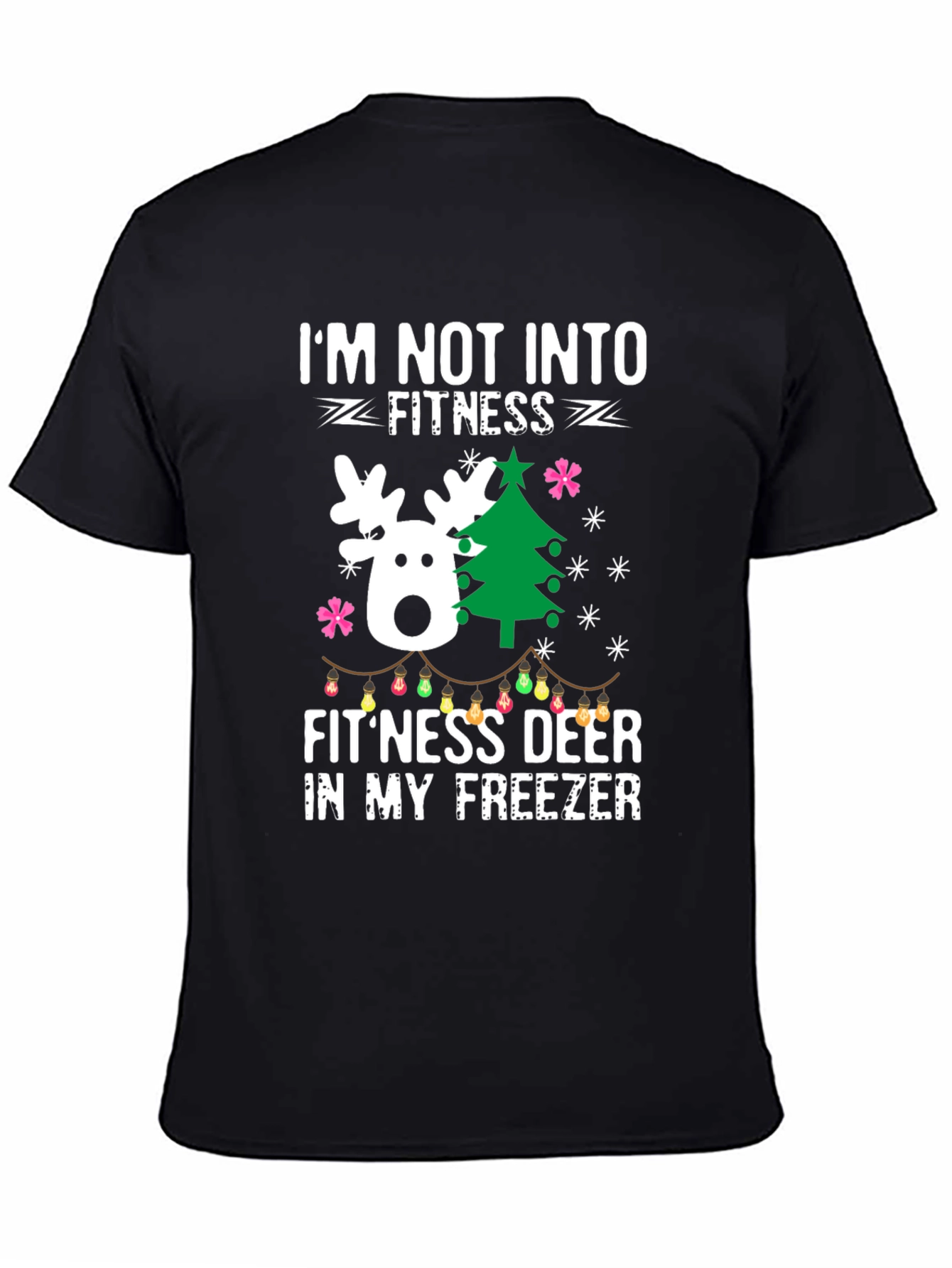Funny Fitness Deer Christmas T-Shirt