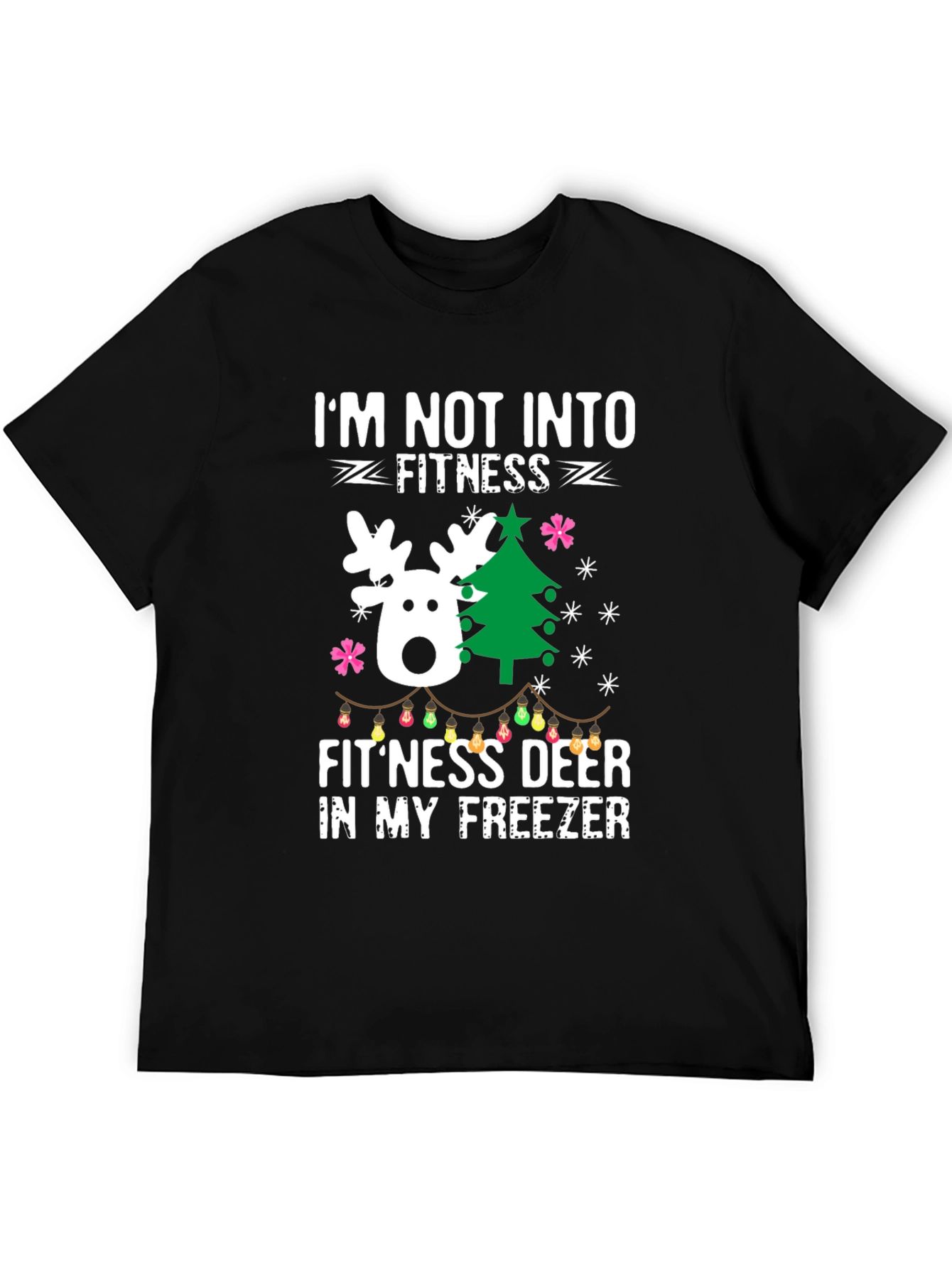 Funny Fitness Deer Christmas T-Shirt
