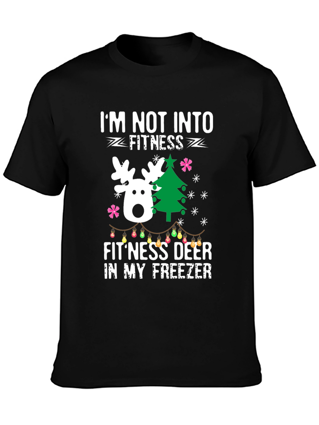 Funny Fitness Deer Christmas T-Shirt