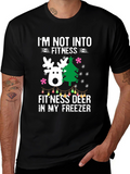Funny Fitness Deer Christmas T-Shirt