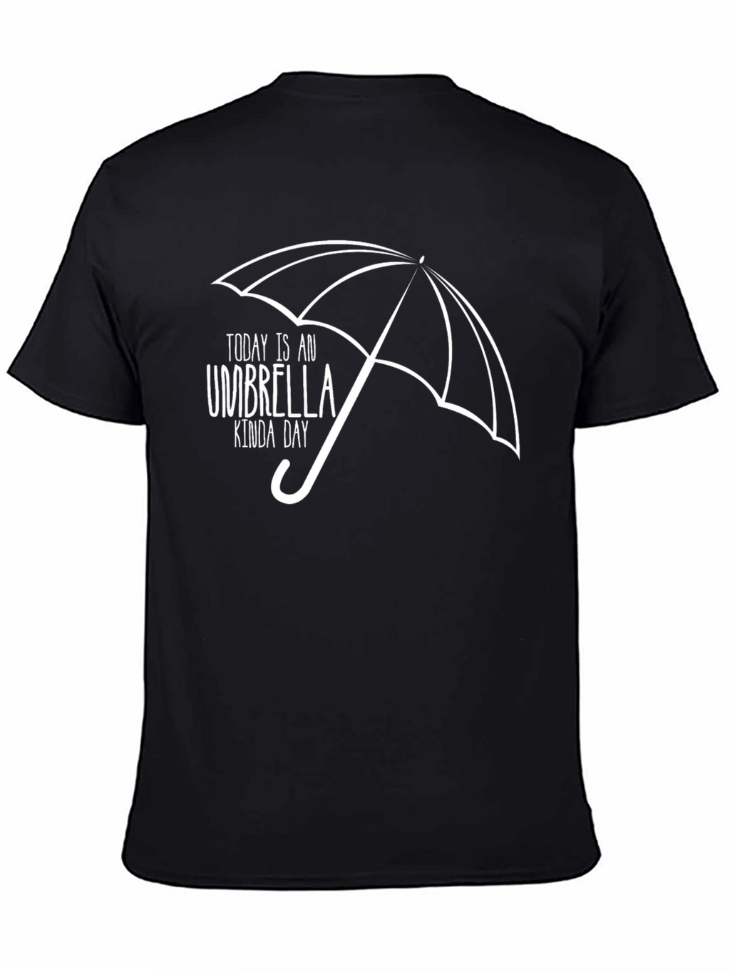 Umbrella Kinda Day Graphic Tee - Black Cotton T-Shirt