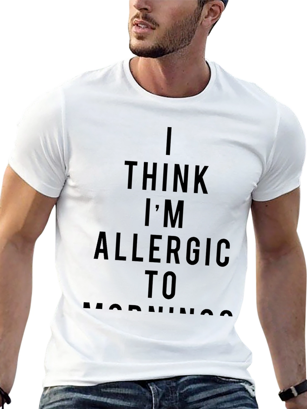 I Think Im Allergic to Mornings Graphic Tee