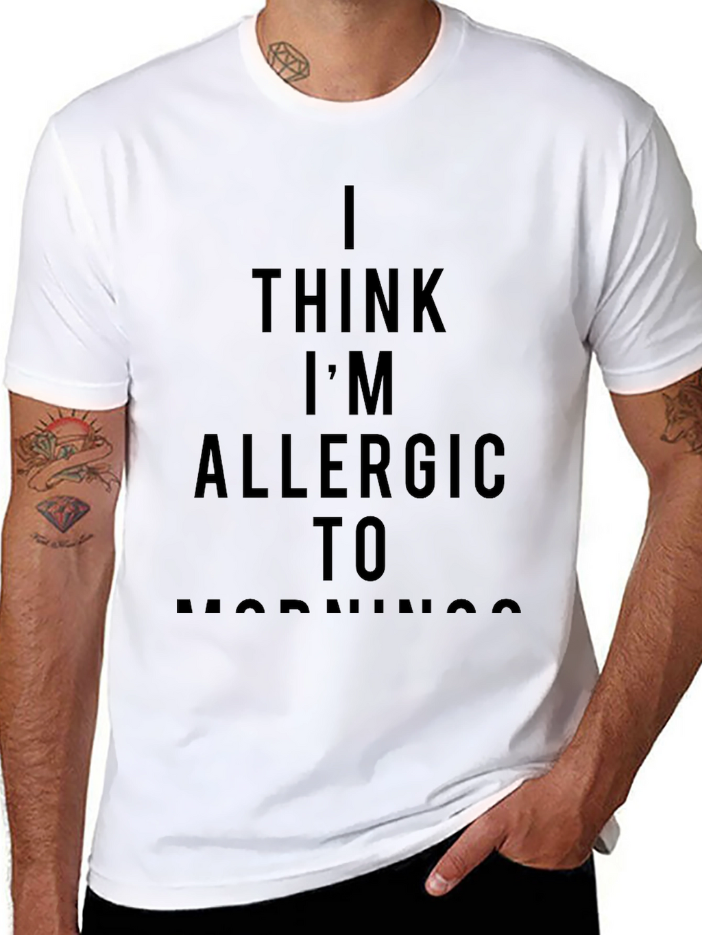 I Think Im Allergic to Mornings Graphic Tee