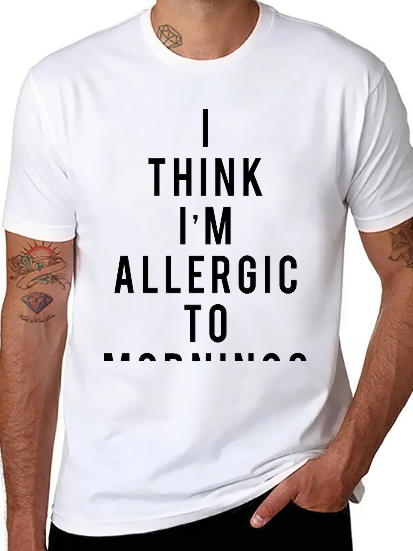 I Think Im Allergic to Mornings Graphic Tee