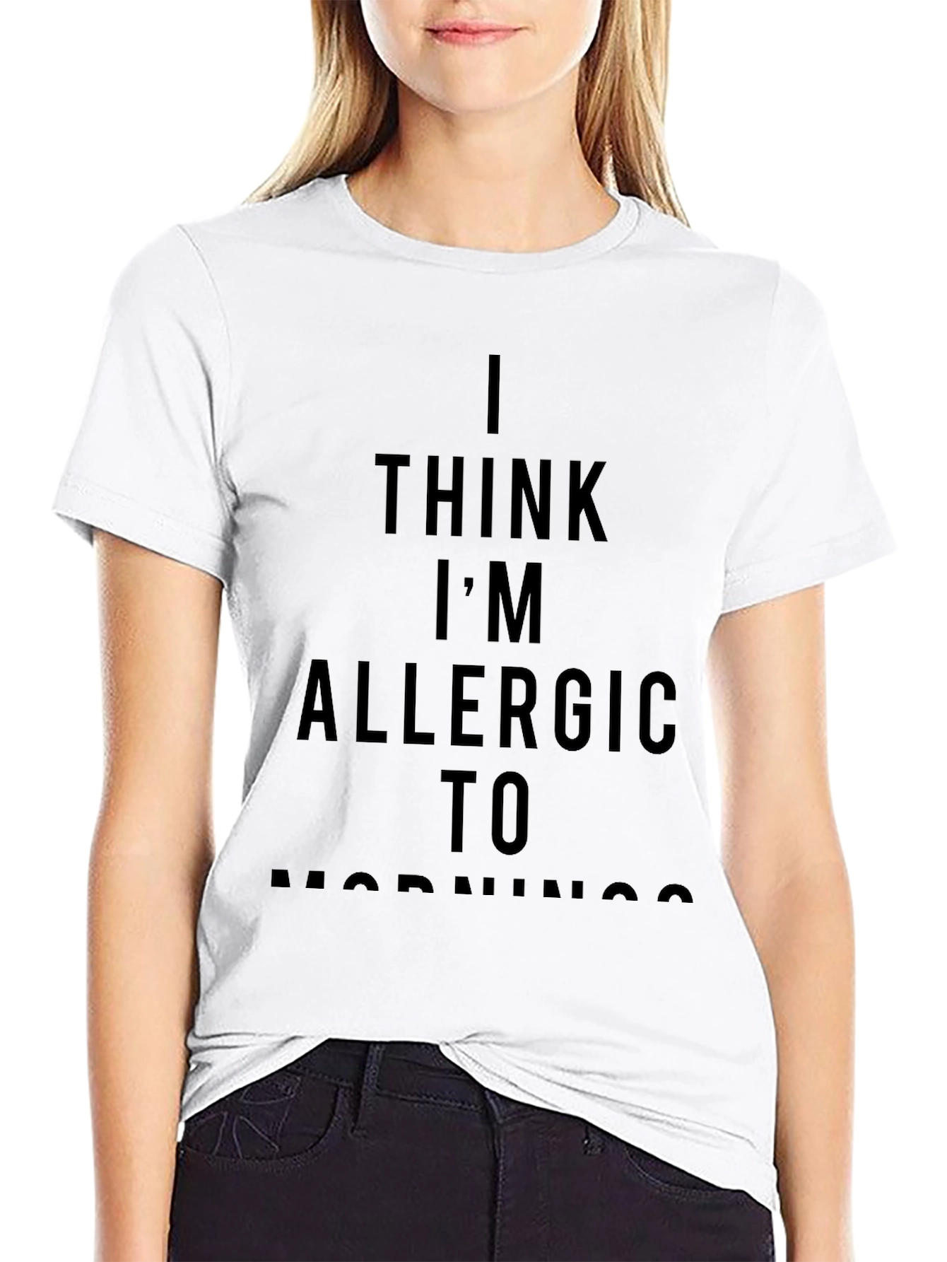 I Think Im Allergic to Mornings Graphic Tee
