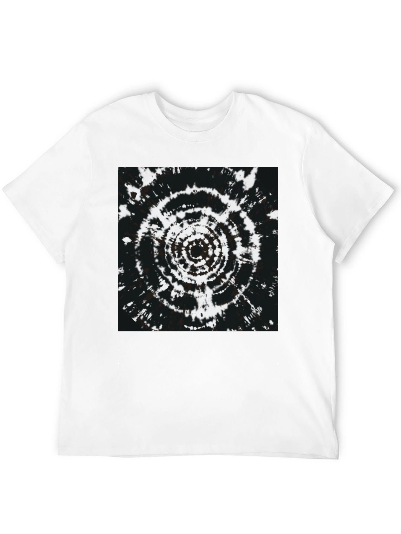 Black T-Shirt with Psychedelic Circle Design