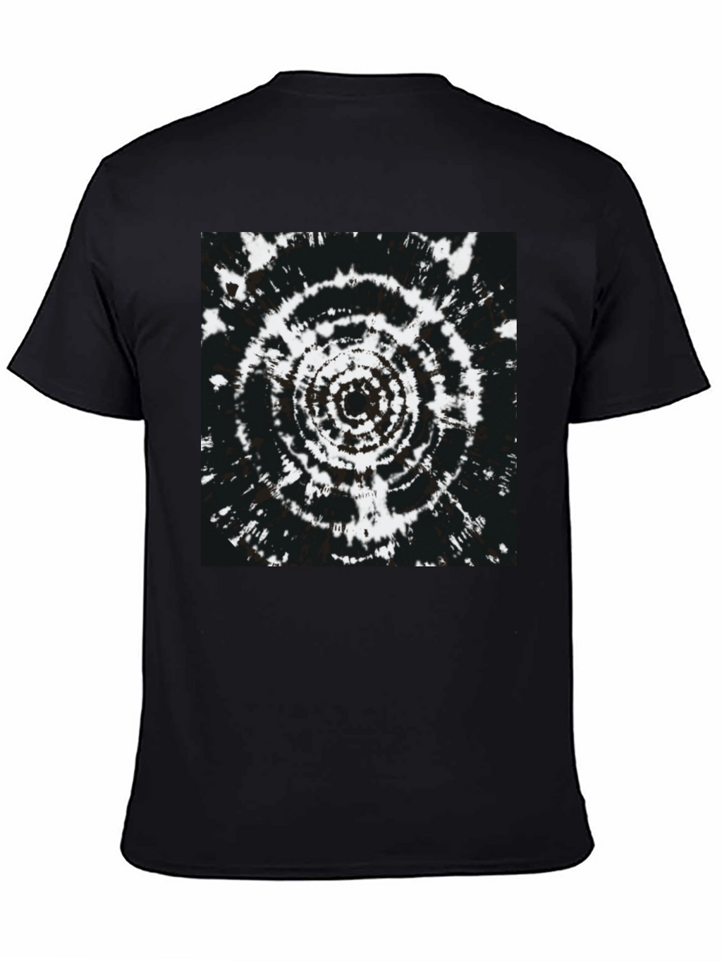Black T-Shirt with Psychedelic Circle Design