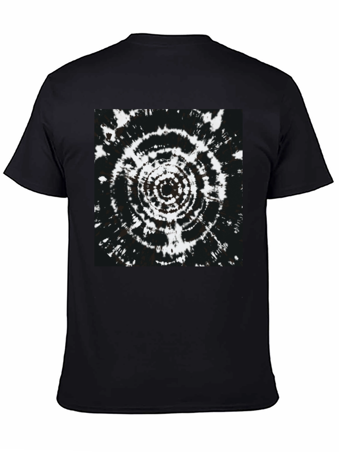 Black T-Shirt with Psychedelic Circle Design