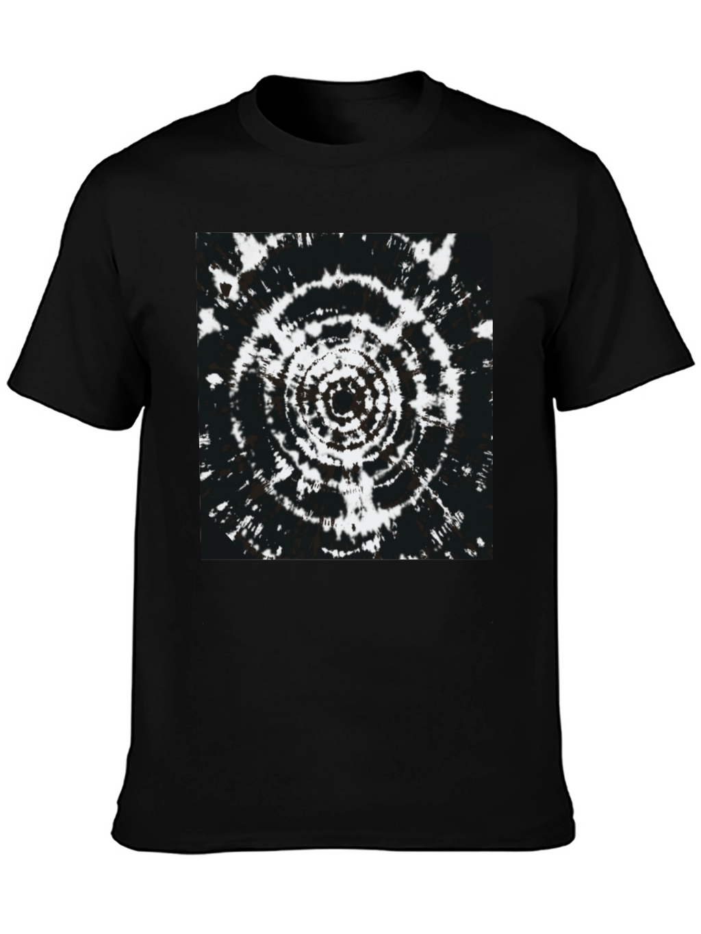 Black T-Shirt with Psychedelic Circle Design