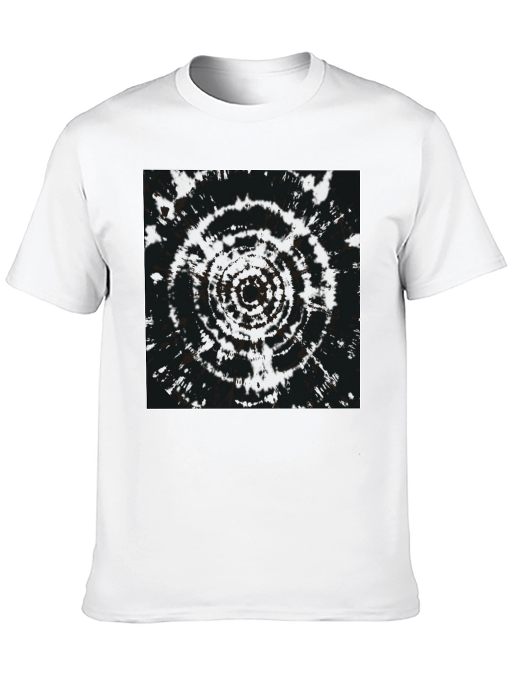 Black T-Shirt with Psychedelic Circle Design