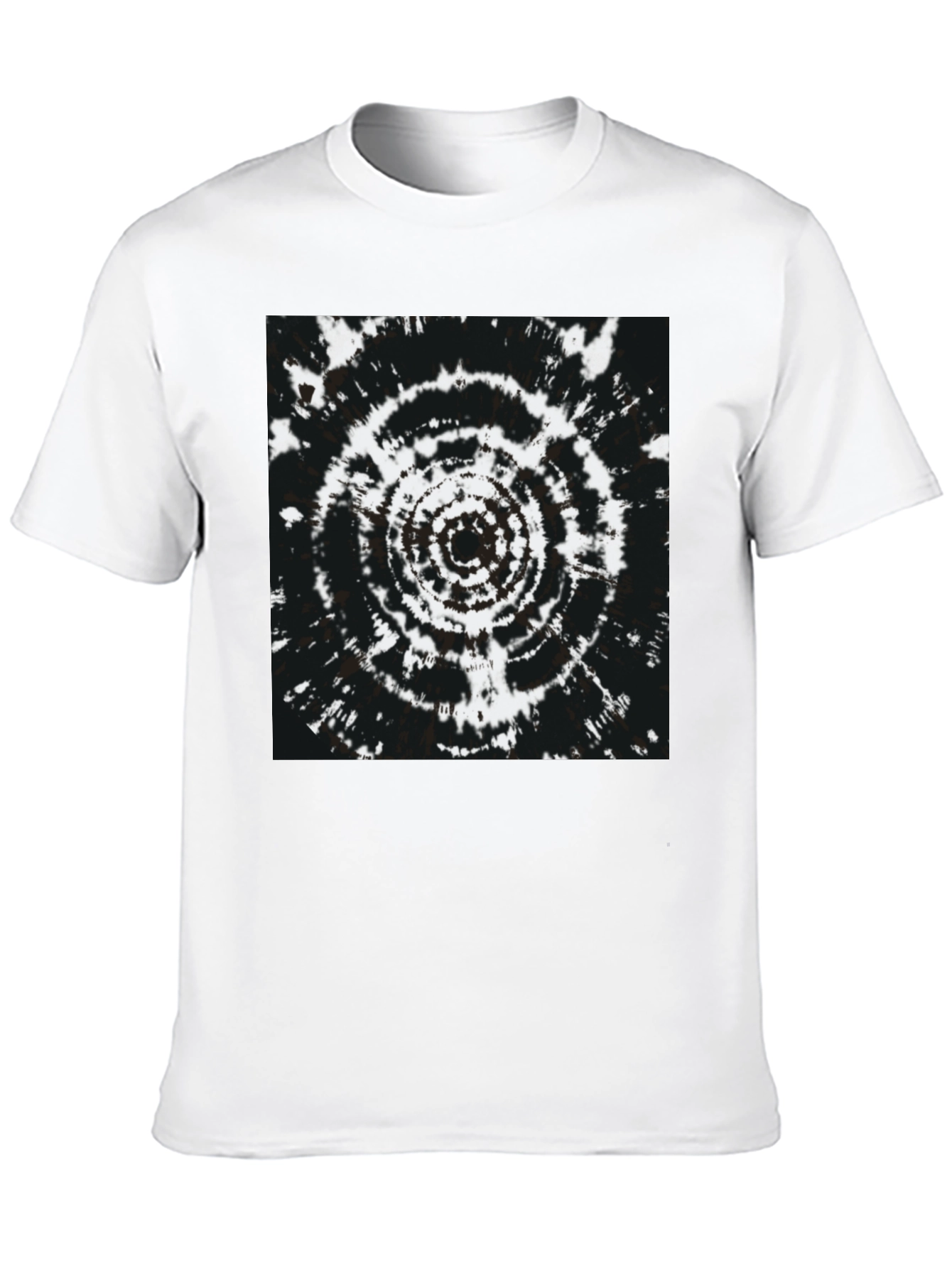 Black T-Shirt with Psychedelic Circle Design