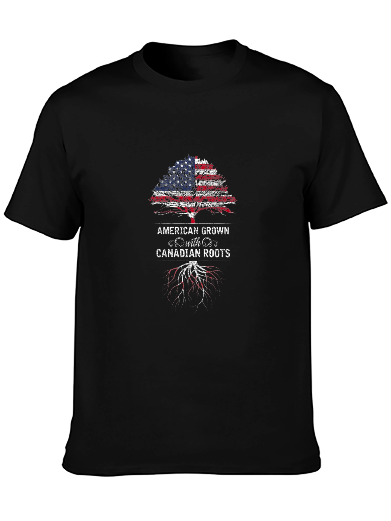 American Grown with Canadian Roots Graphic Tee