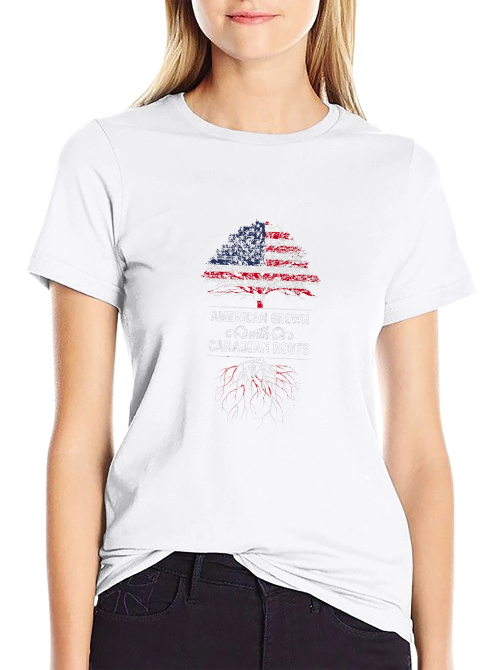 American Grown with Canadian Roots Graphic Tee