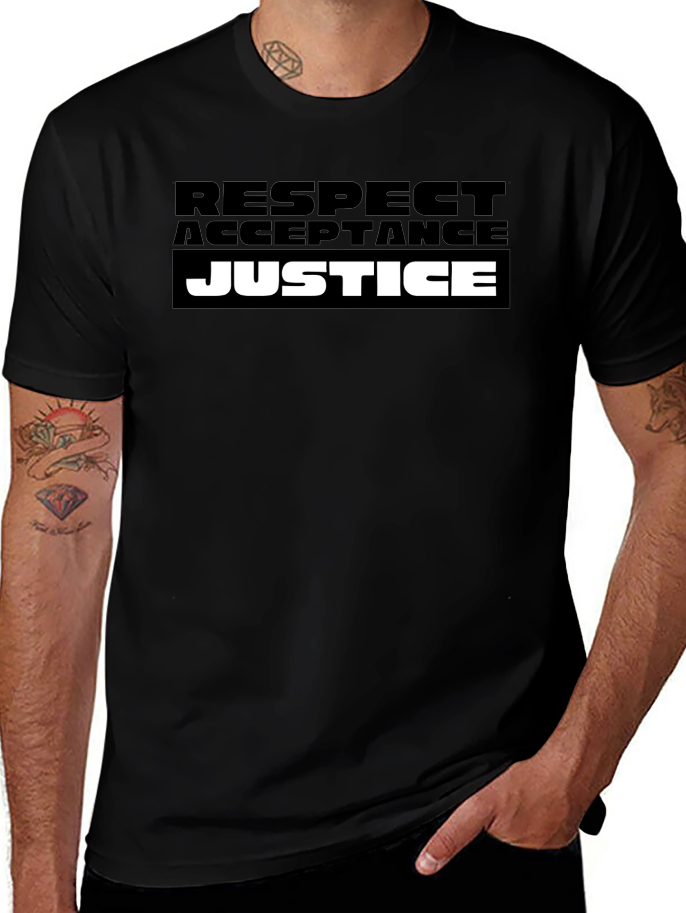 Respect Acceptance Justice Graphic T-Shirt