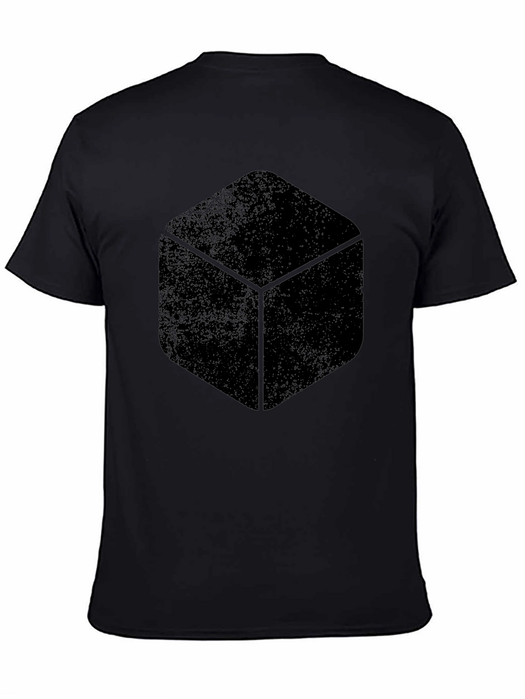 Mens Black Cube Graphic T-Shirt - Stylish Casual Wear