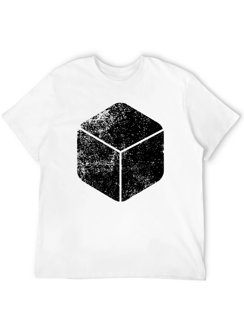 Mens Black Cube Graphic T-Shirt - Stylish Casual Wear