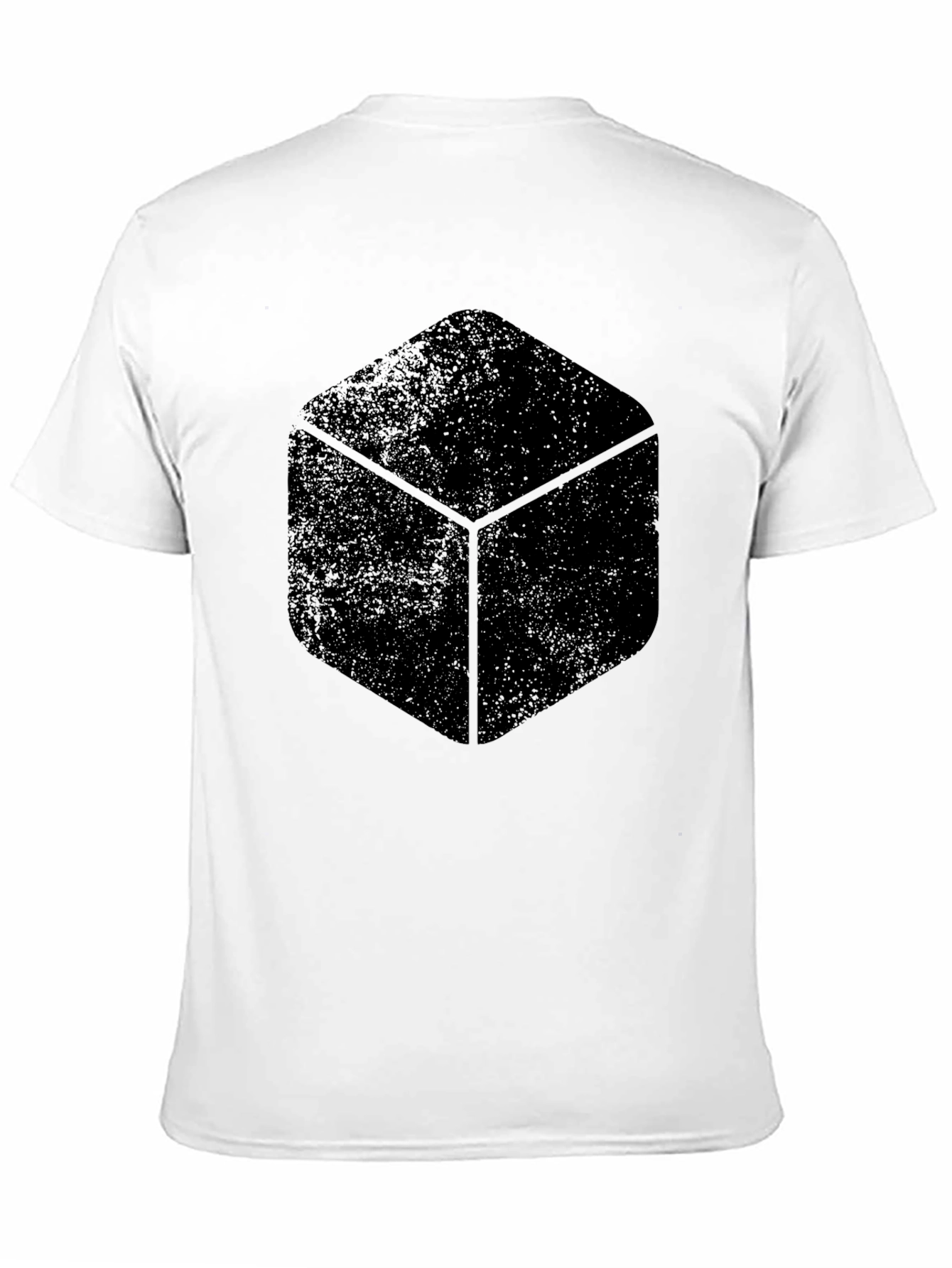 Mens Black Cube Graphic T-Shirt - Stylish Casual Wear