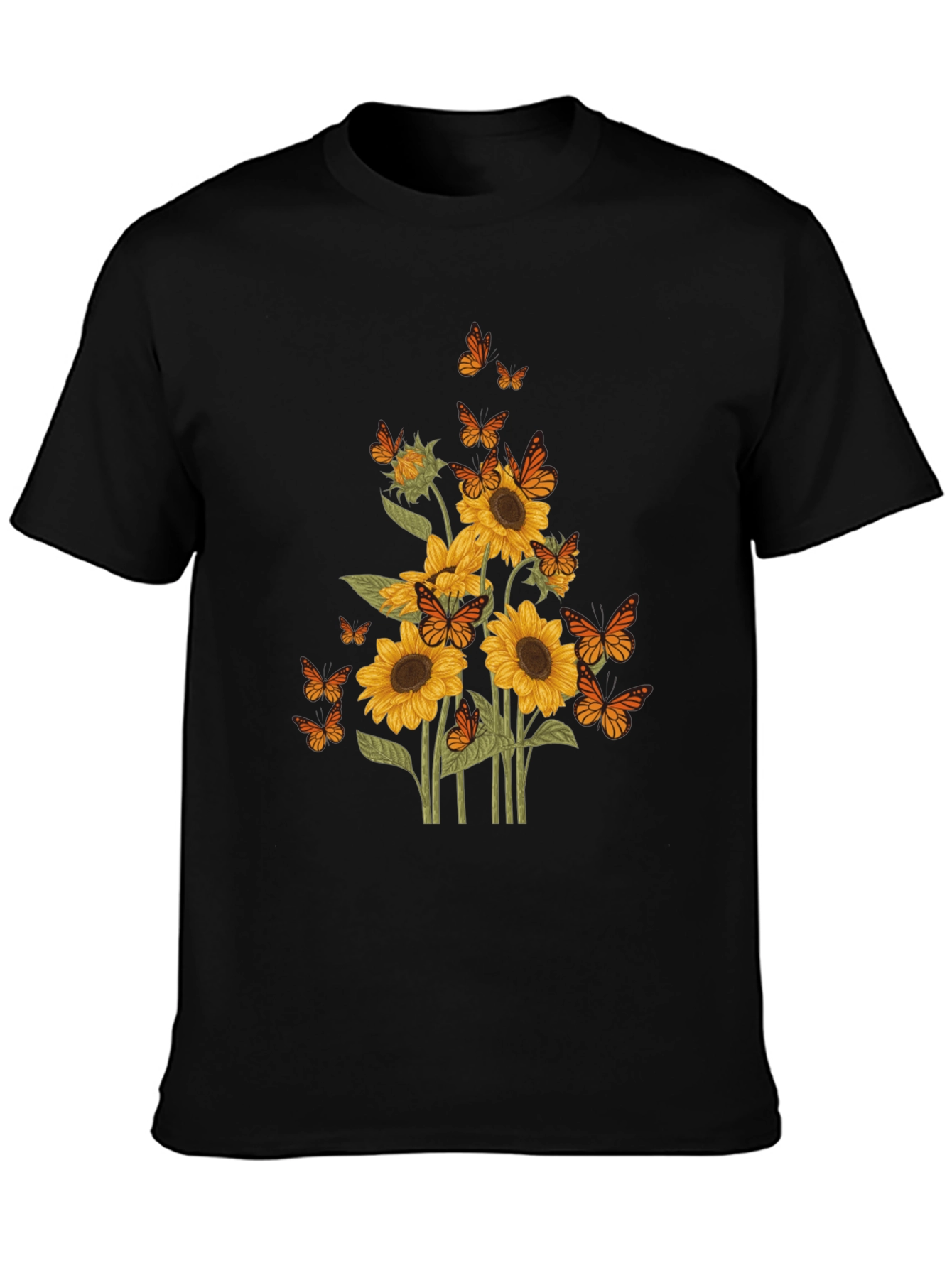 Sunflower & Butterfly Graphic Tee