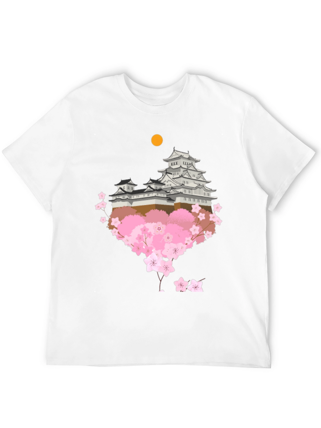 Japanese Castle & Cherry Blossom T-Shirt