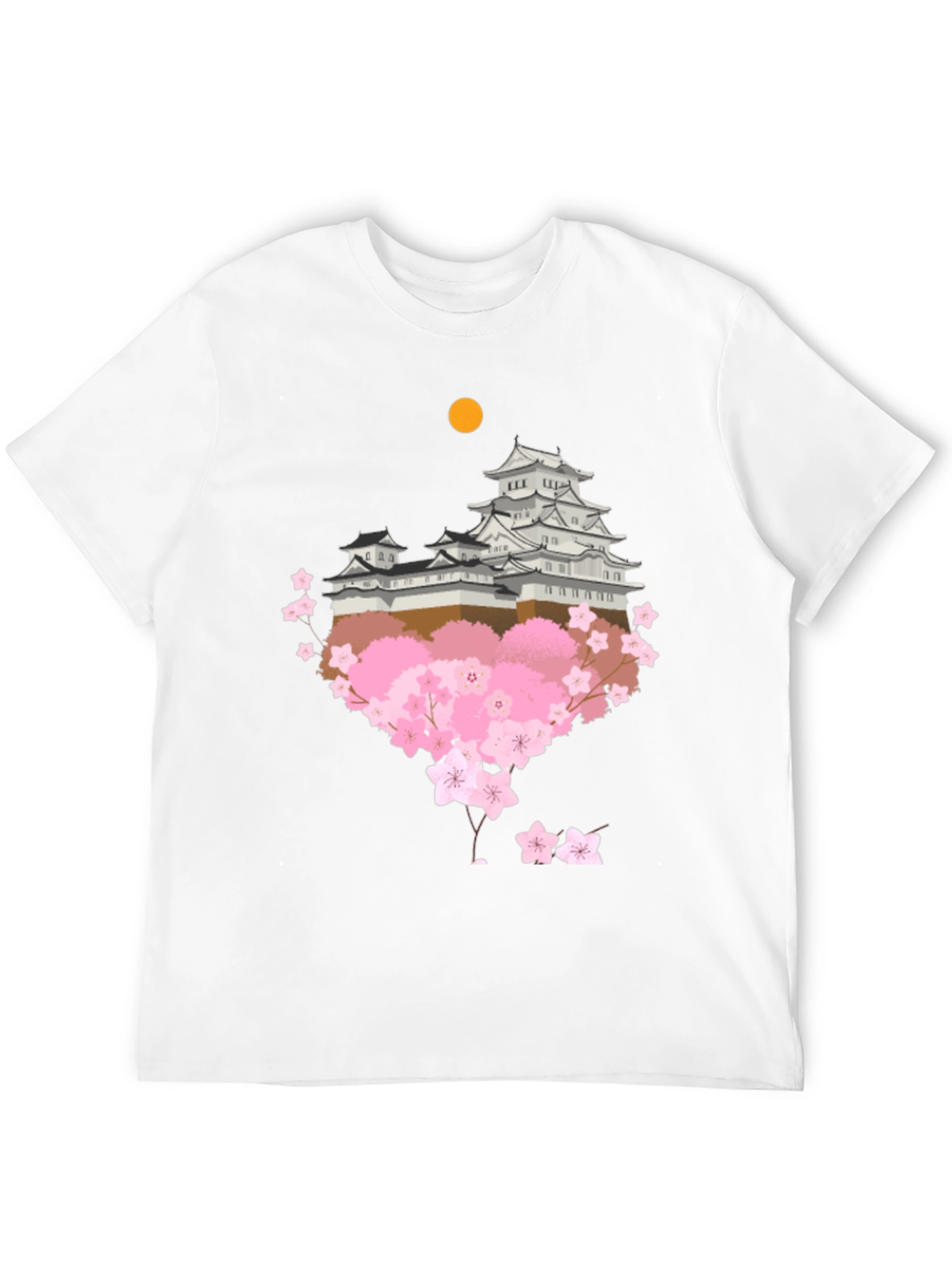 Japanese Castle & Cherry Blossom T-Shirt