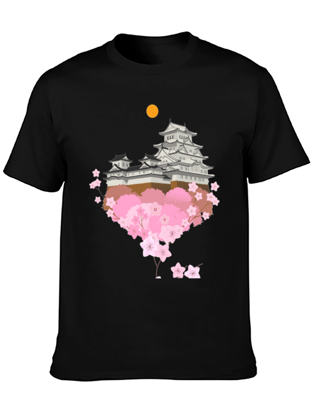 Japanese Castle & Cherry Blossom T-Shirt