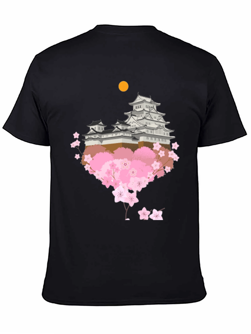 Japanese Castle & Cherry Blossom T-Shirt