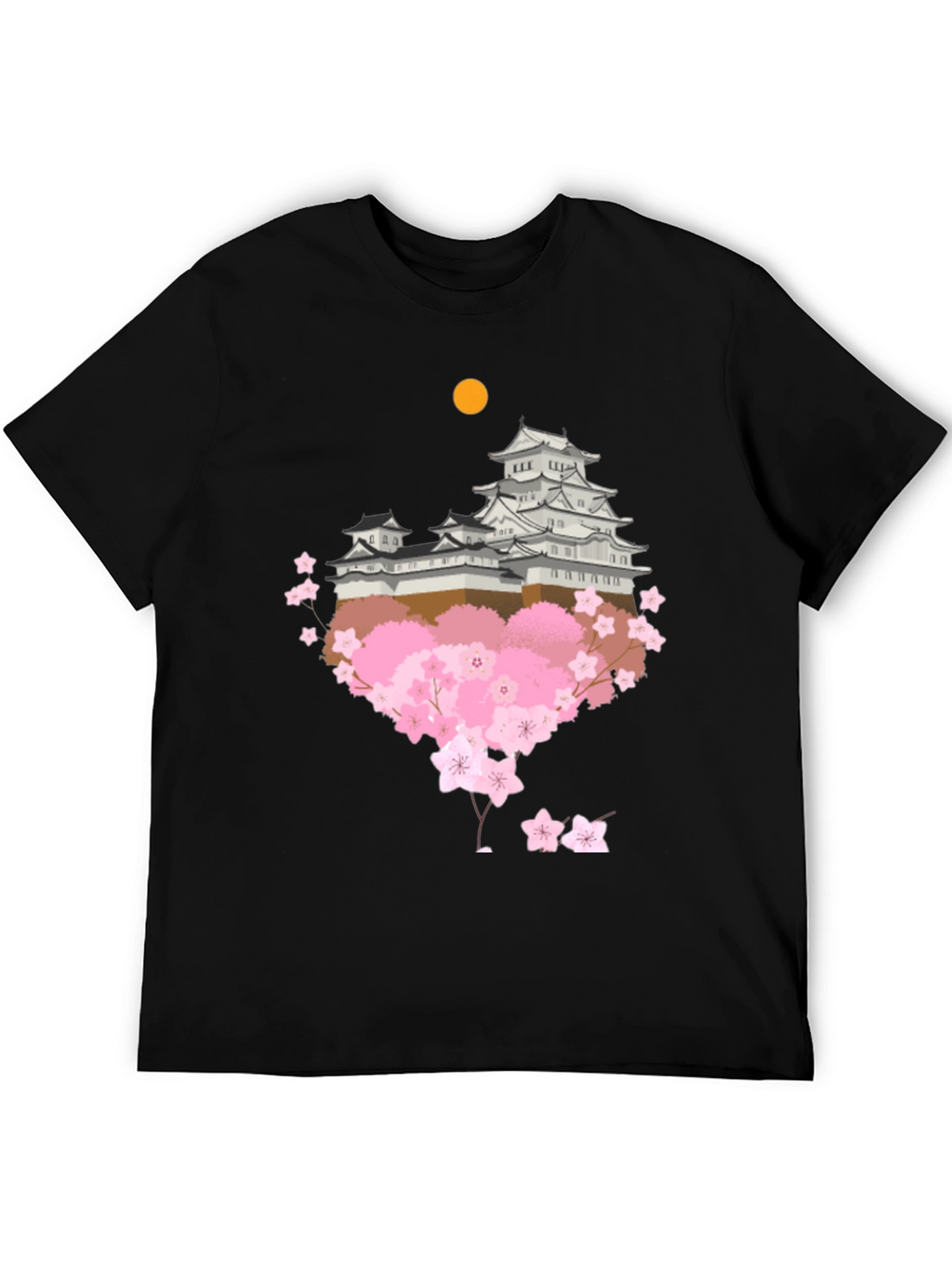 Japanese Castle & Cherry Blossom T-Shirt