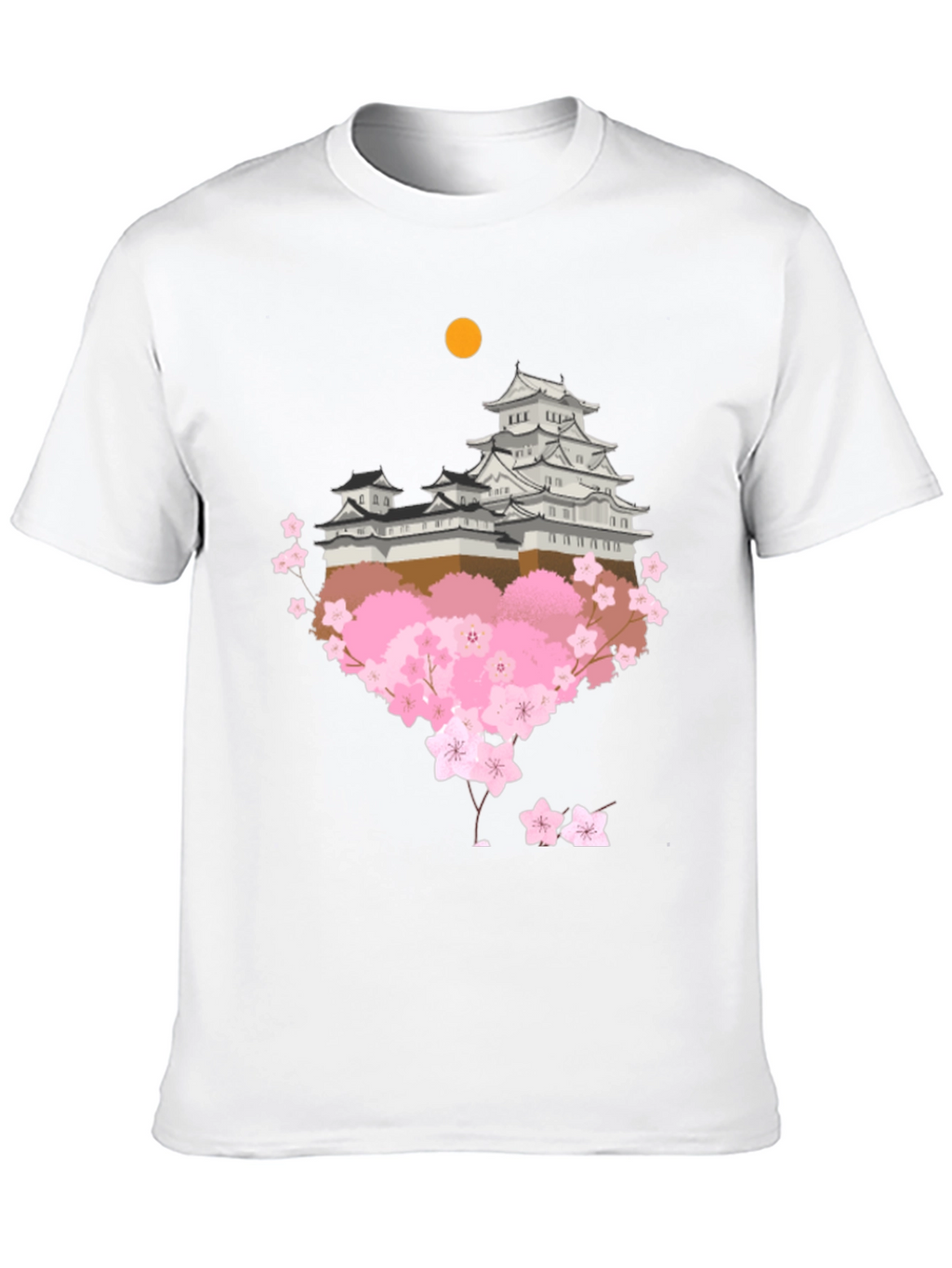 Japanese Castle & Cherry Blossom T-Shirt