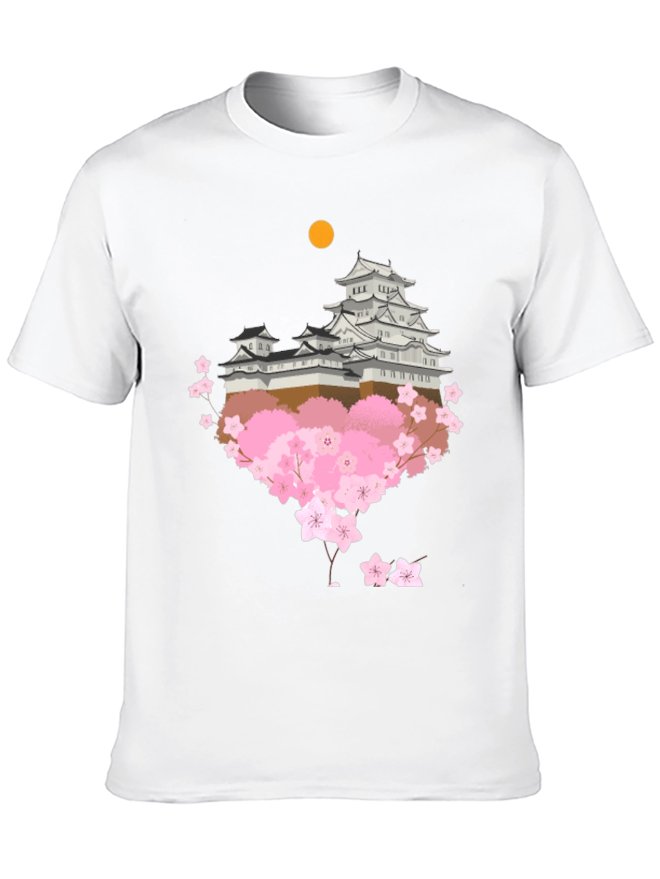 Japanese Castle & Cherry Blossom T-Shirt