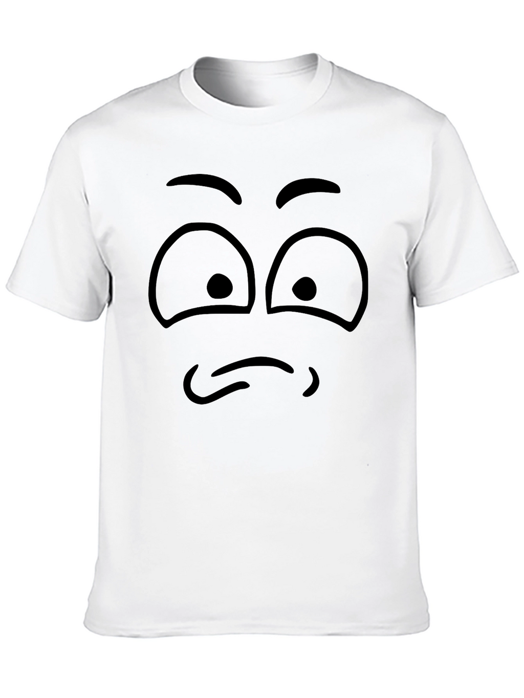 Sad Face Graphic Black T-Shirt
