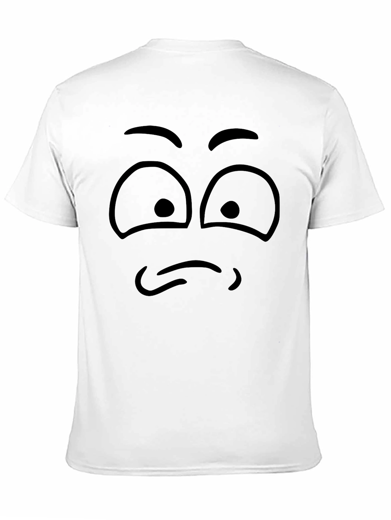 Sad Face Graphic Black T-Shirt