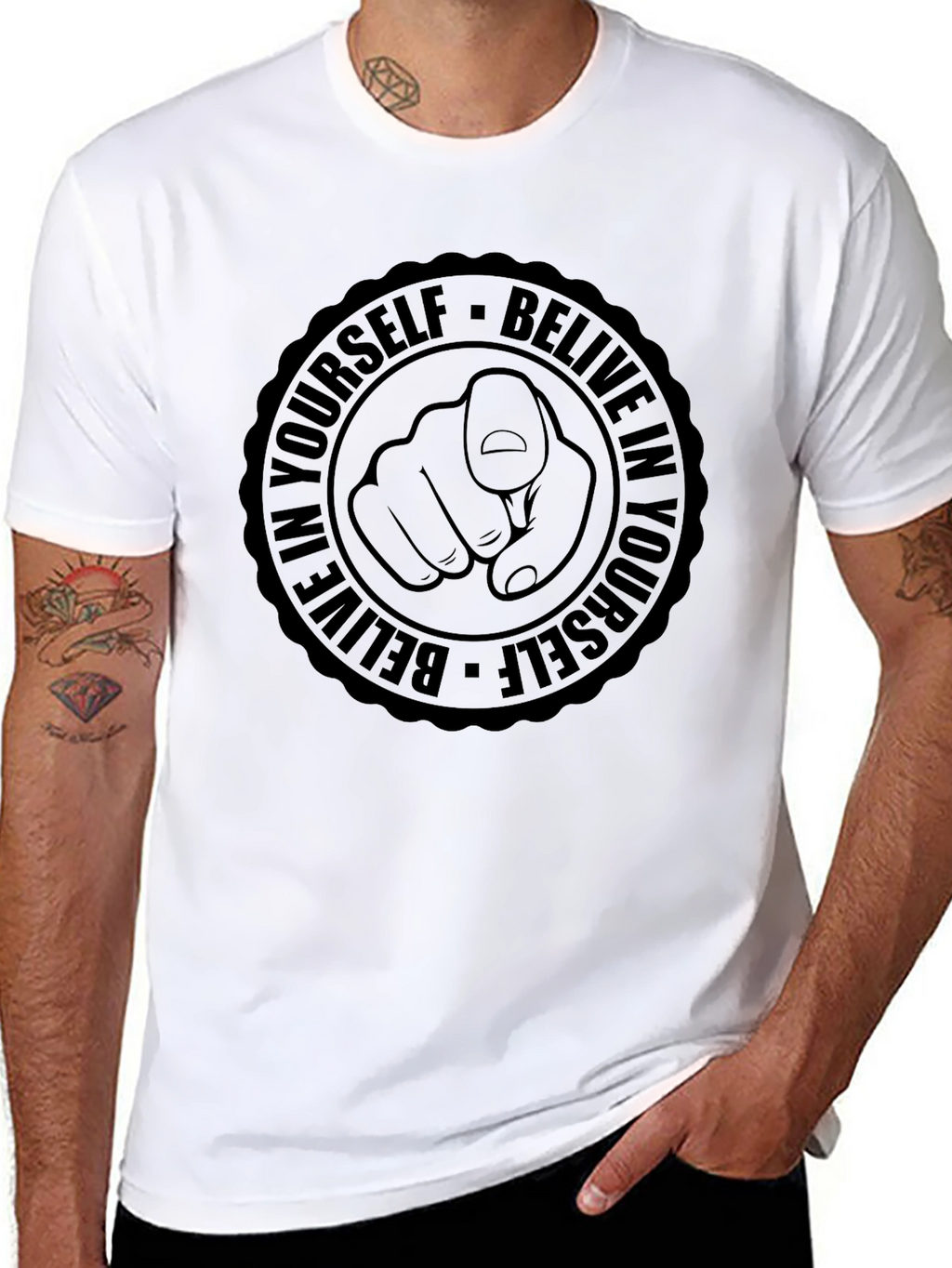 Believe in Yourself Graphic Tee - Black