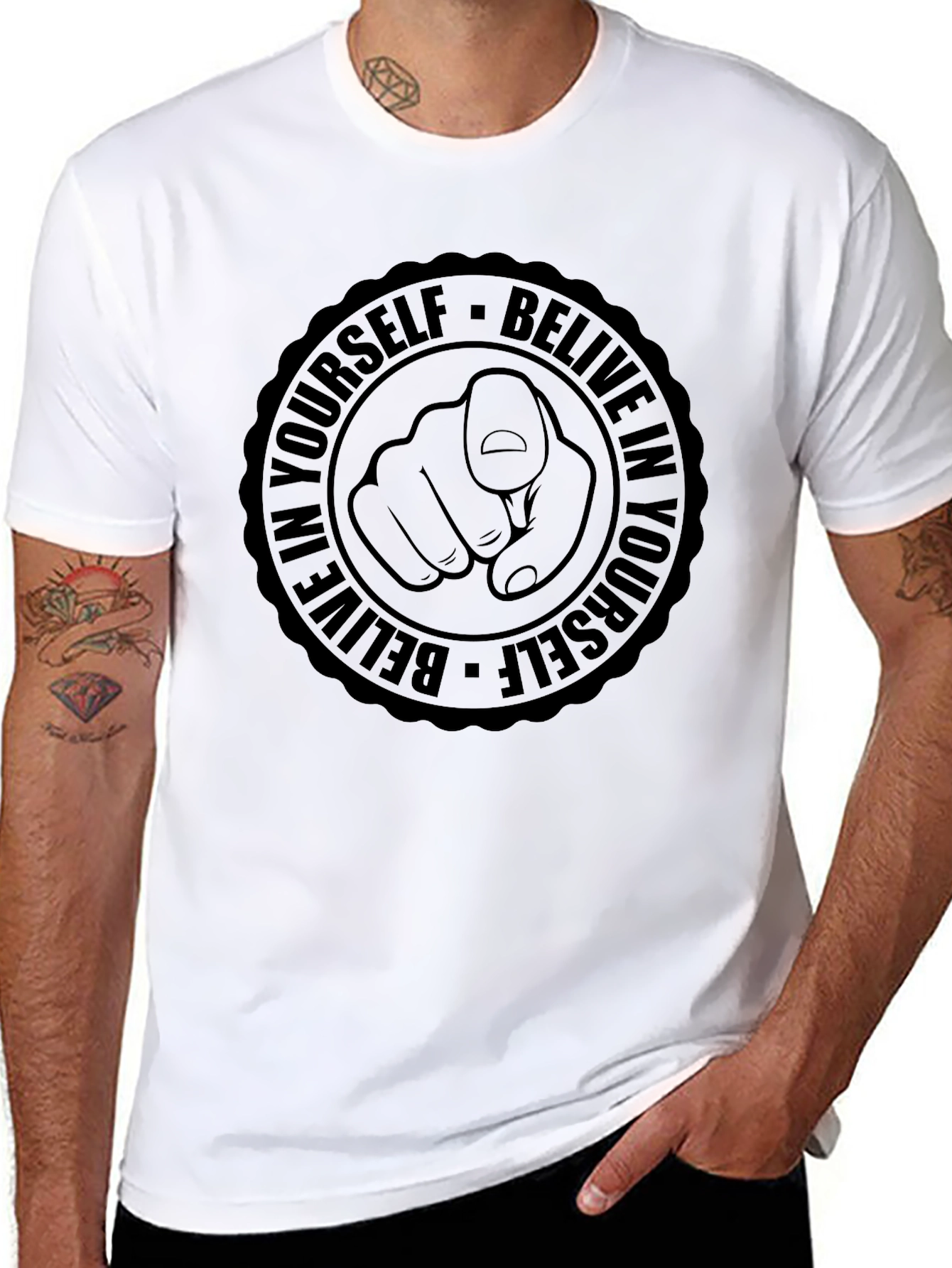 Believe in Yourself Graphic Tee - Black