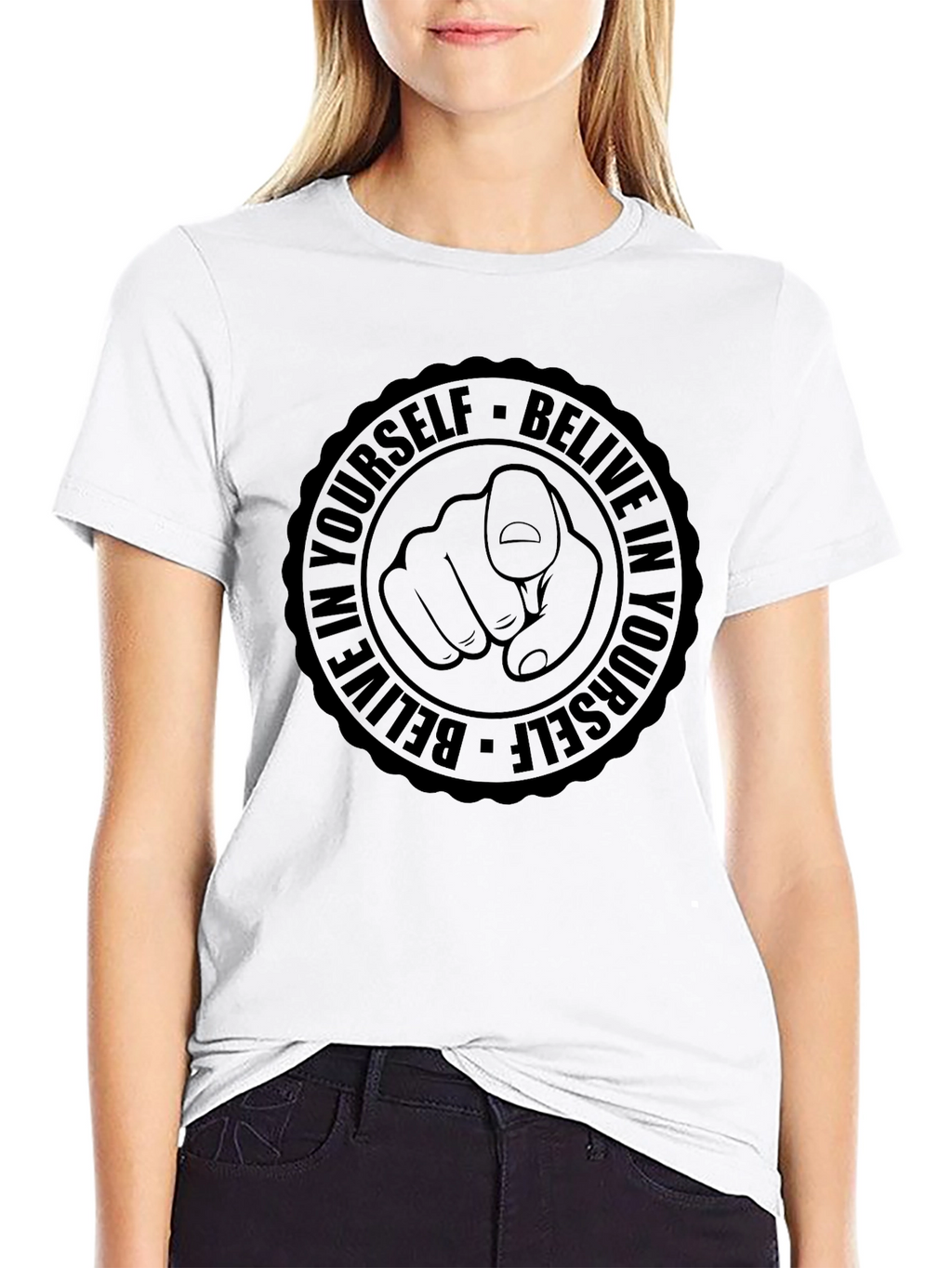 Believe in Yourself Graphic Tee - Black