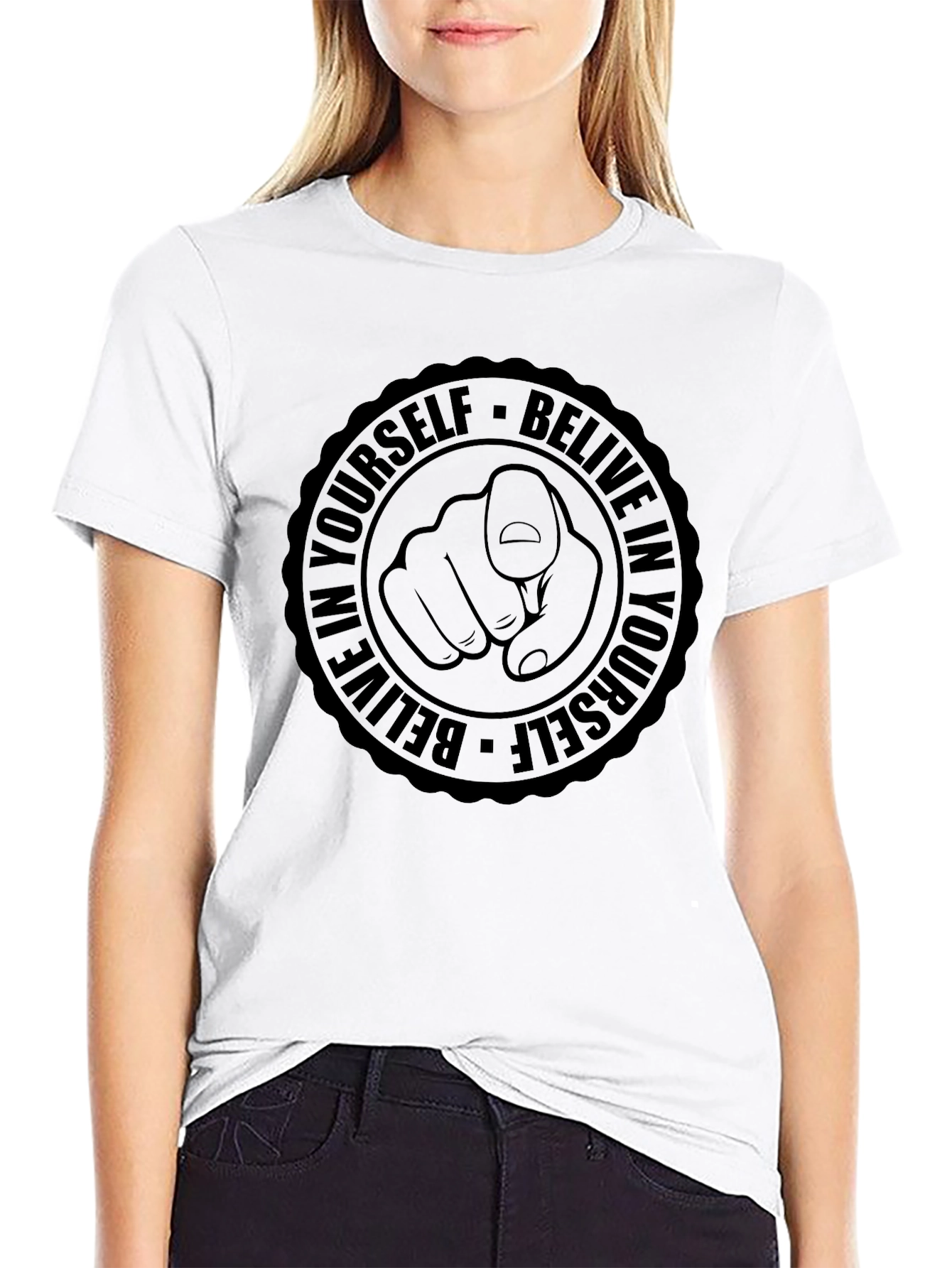 Believe in Yourself Graphic Tee - Black