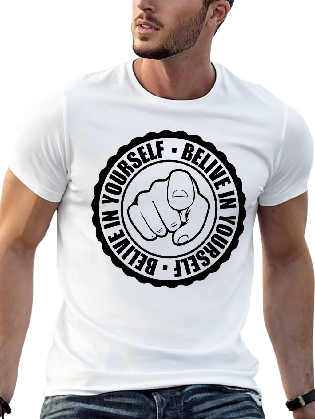 Believe in Yourself Graphic Tee - Black