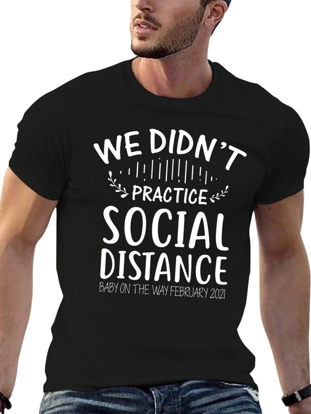Funny Pregnancy Announcement T-Shirt - Social Distance Fail