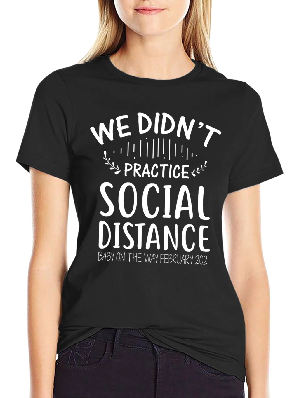 Funny Pregnancy Announcement T-Shirt - Social Distance Fail