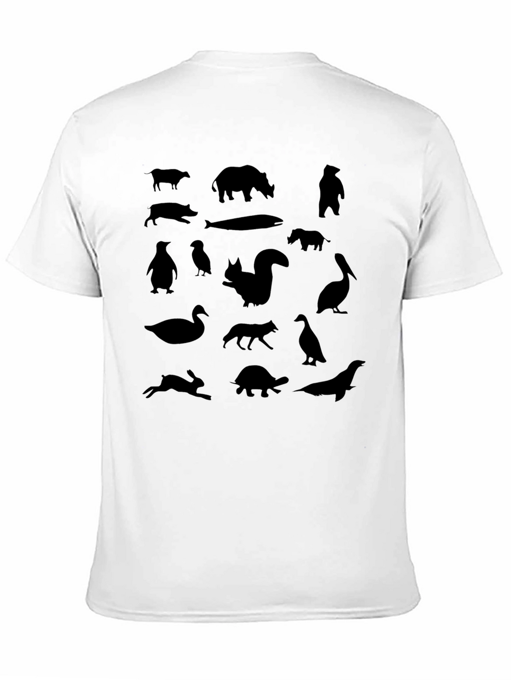 Animal Silhouettes Black T-Shirt