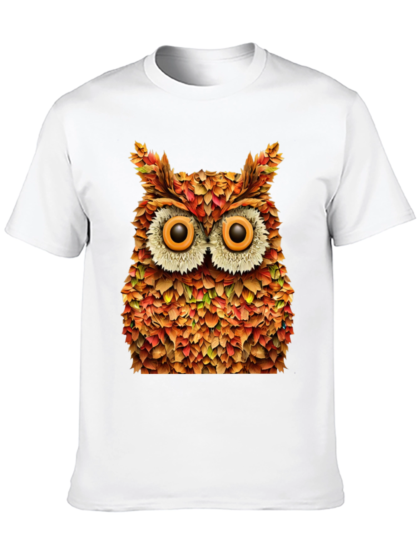 Autumn Owl Graphic T-Shirt - Nature Inspired Design