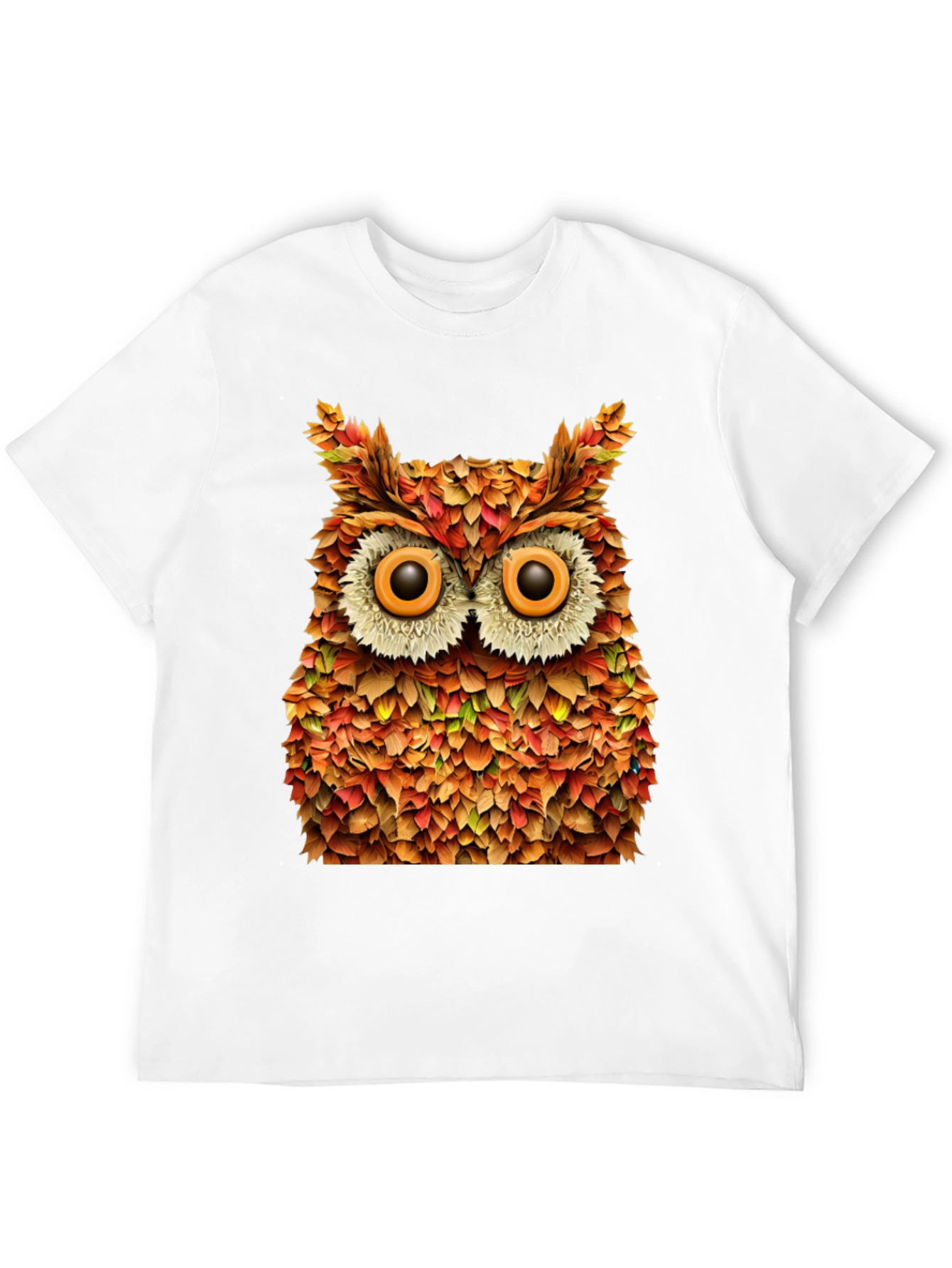 Autumn Owl Graphic T-Shirt - Nature Inspired Design