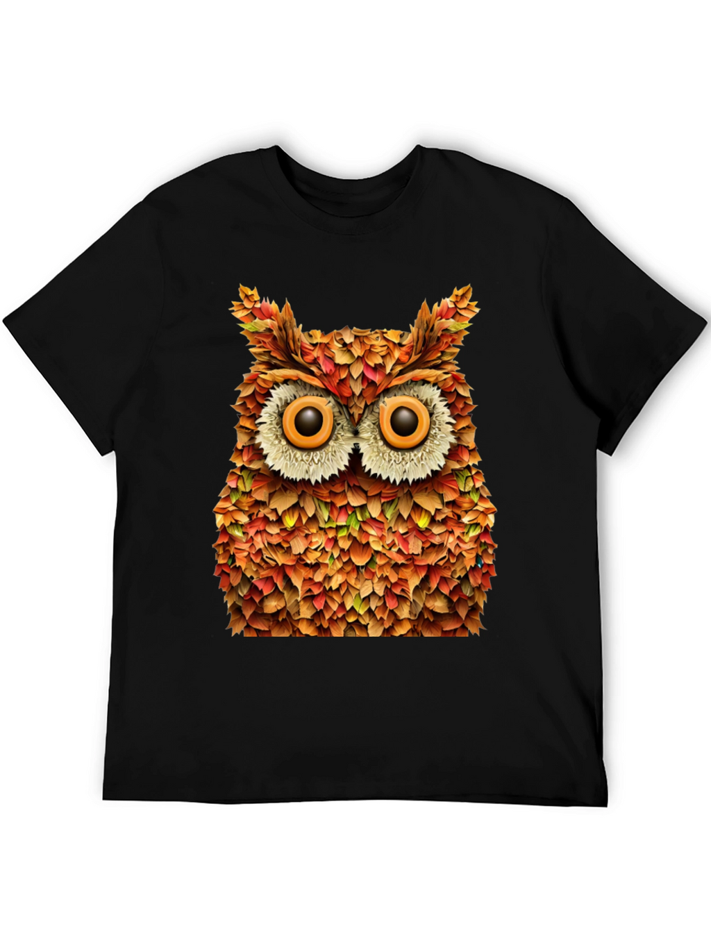 Autumn Owl Graphic T-Shirt - Nature Inspired Design