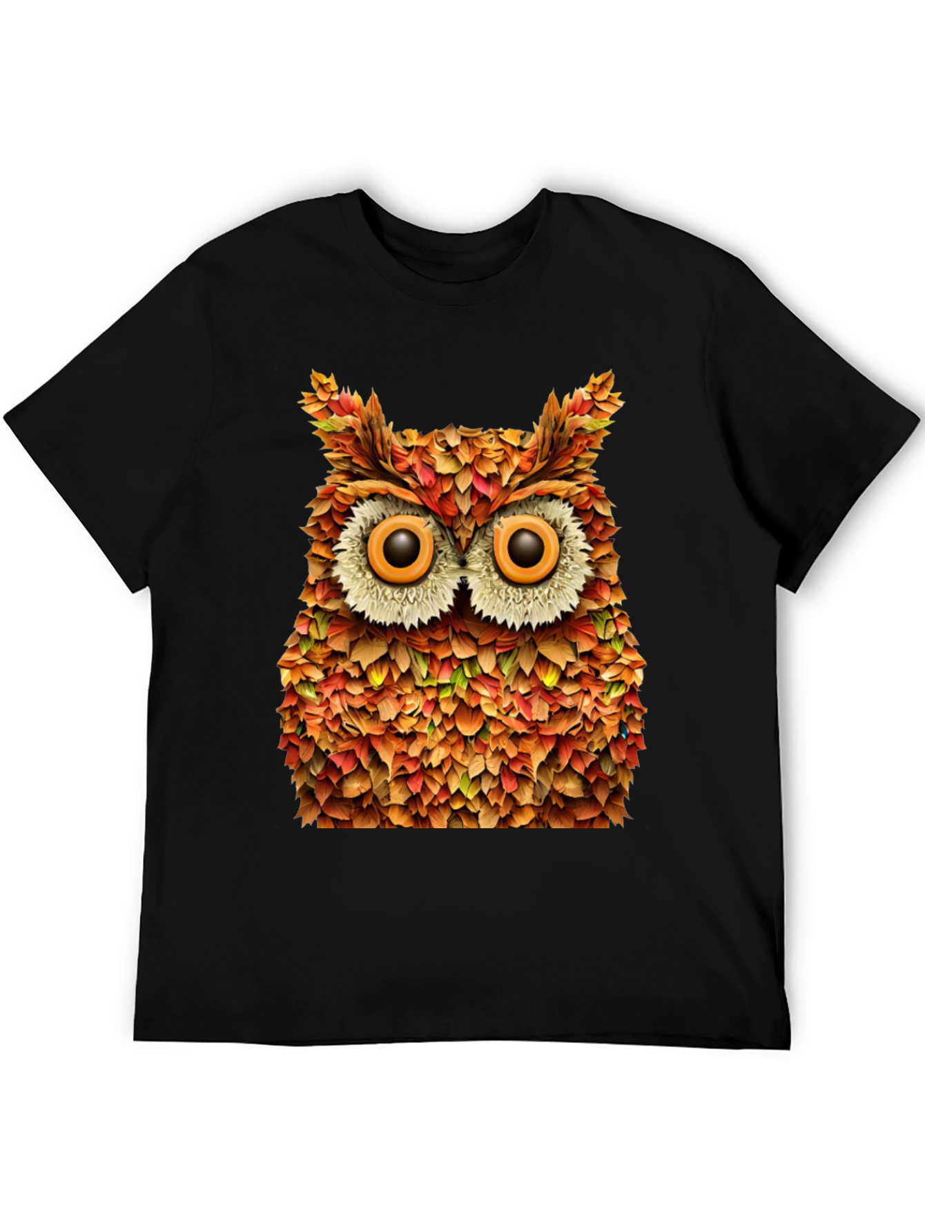 Autumn Owl Graphic T-Shirt - Nature Inspired Design