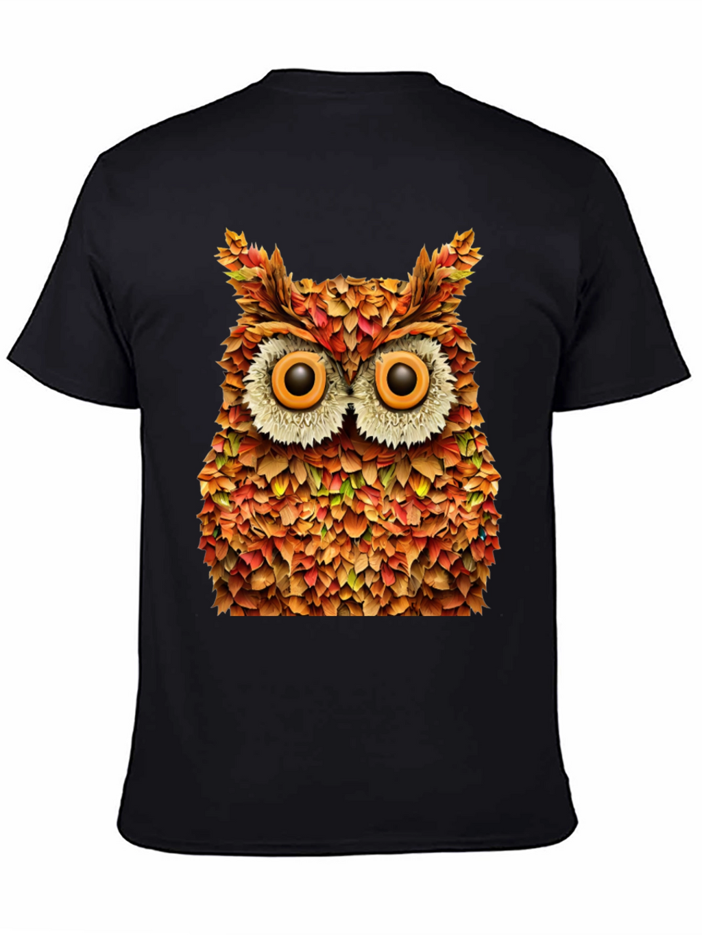 Autumn Owl Graphic T-Shirt - Nature Inspired Design