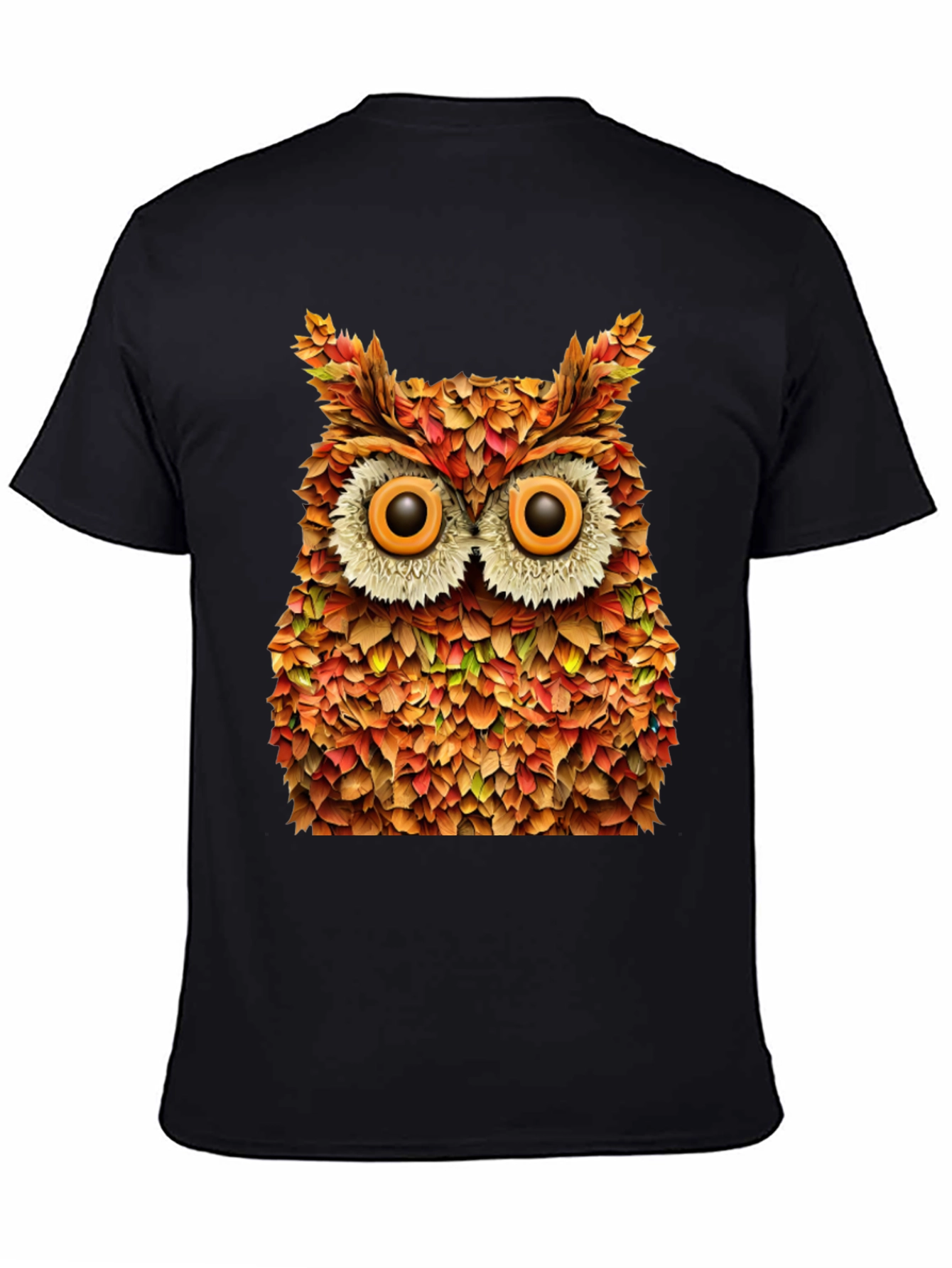 Autumn Owl Graphic T-Shirt - Nature Inspired Design
