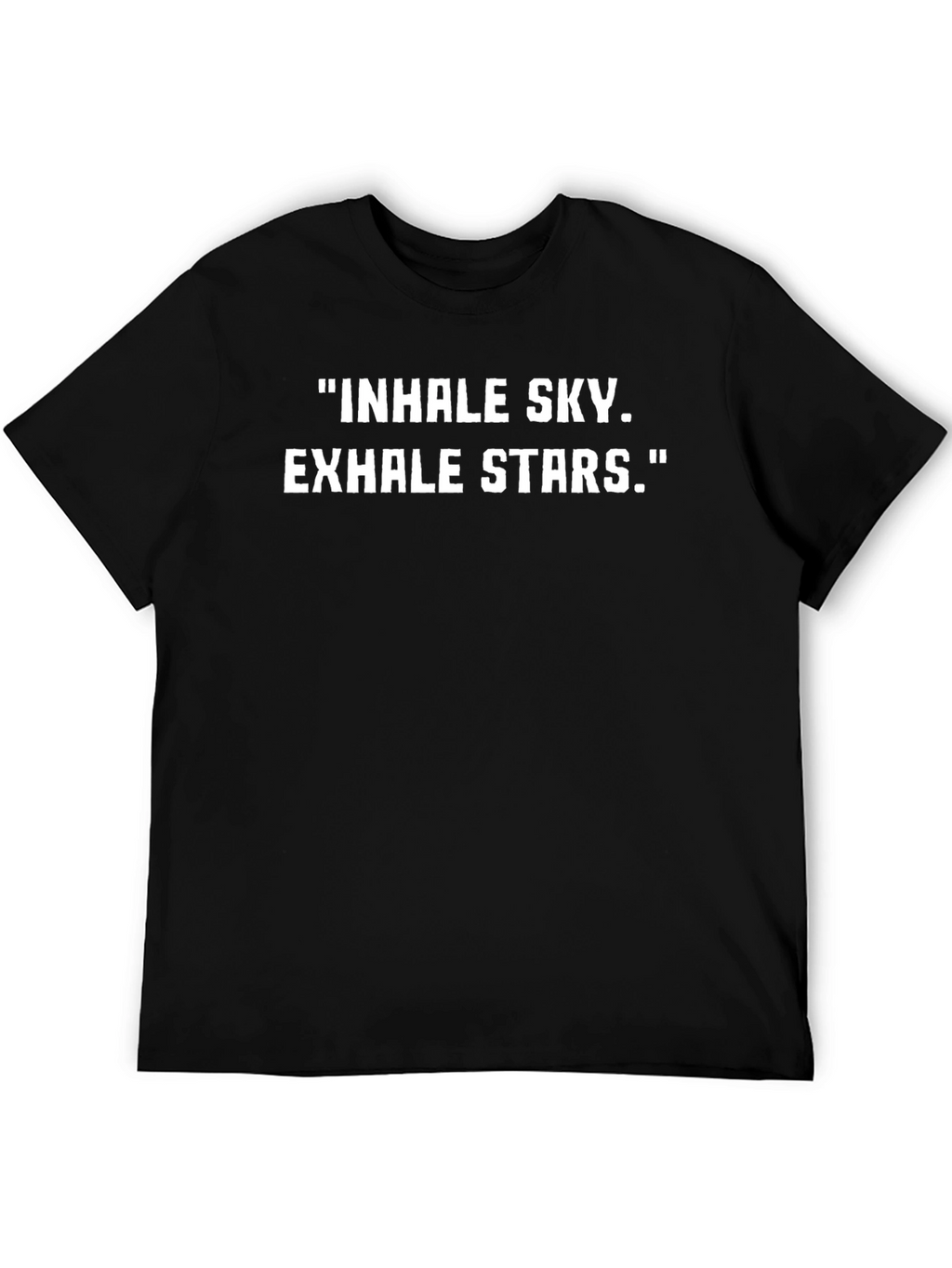 Inhale Sky Exhale Stars Black Graphic T-Shirt
