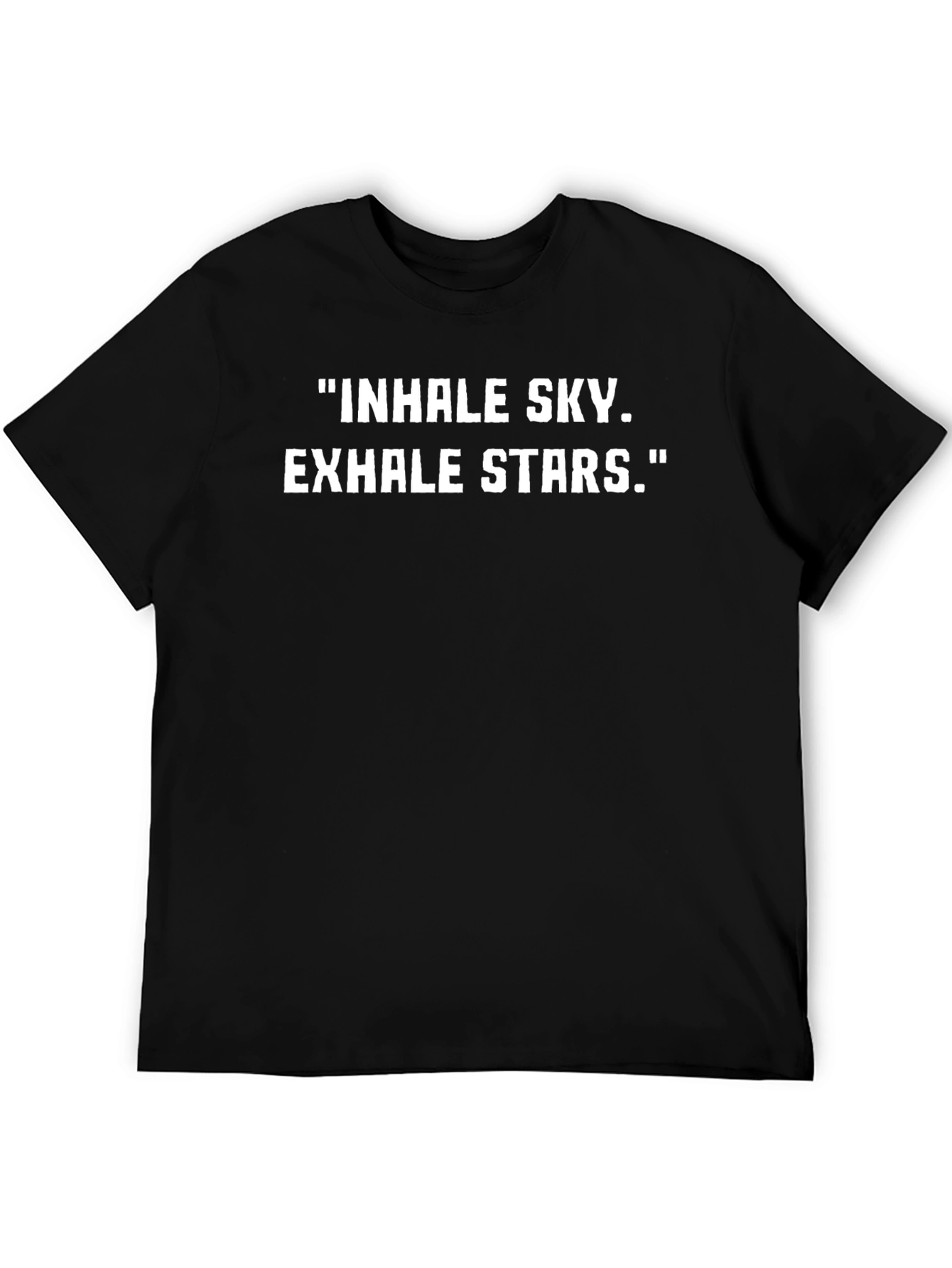 Inhale Sky Exhale Stars Black Graphic T-Shirt