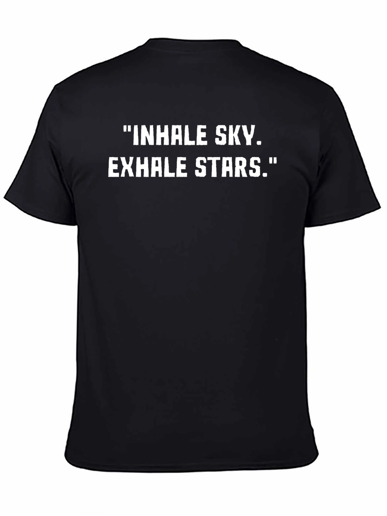 Inhale Sky Exhale Stars Black Graphic T-Shirt