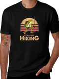 Lets Go Hiking Frog Graphic T-Shirt